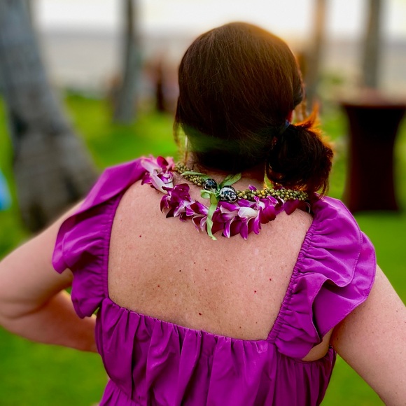 NWT Free the Roses Purple Maxi Dress - Size L - Picture 5 of 6